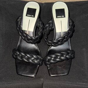 Dolce Vita Black Braided Women's Sandals